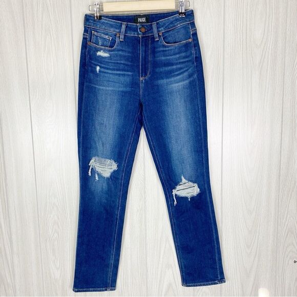 PAIGE Denim - Paige | Distressed Hoxton Slim Jeans In Hampton Size 27